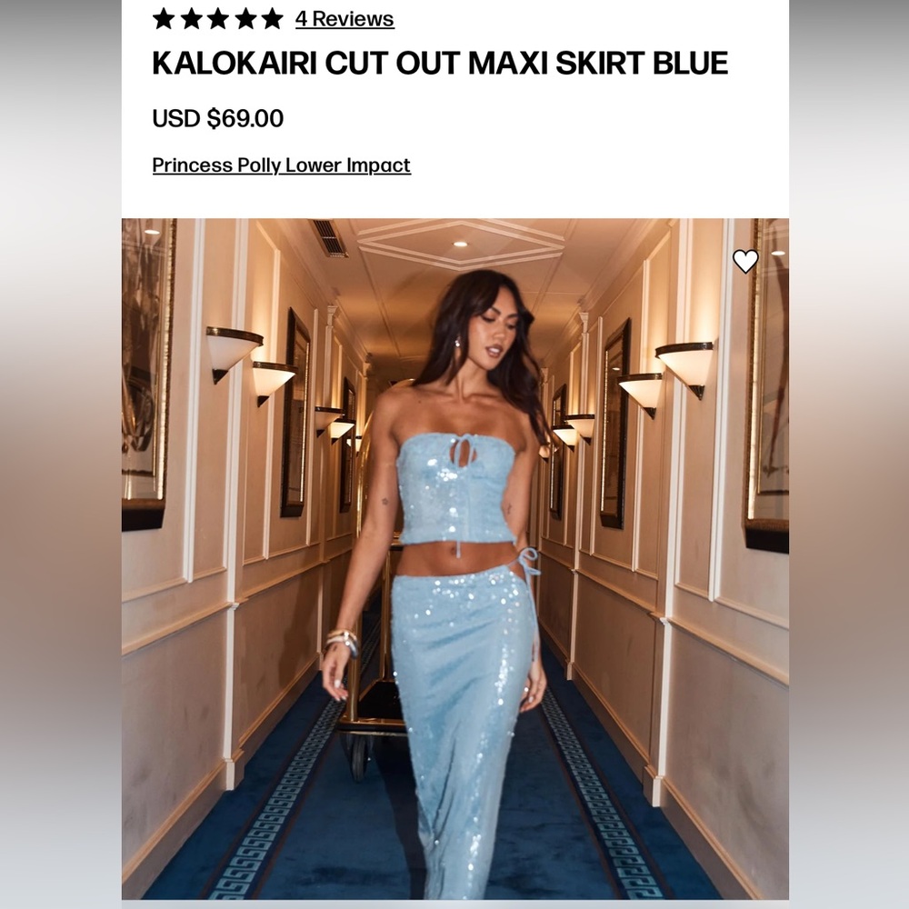 Princess Polly Blue Pencil Skirt